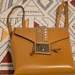 Valentino By Mario Valentino Studded Backpack Tan